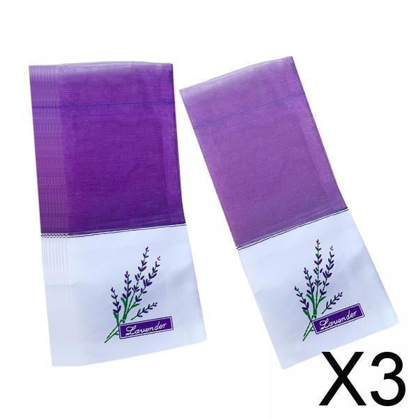 3x Bolsas de Almacenamiento Soledad de Malla para Especias de Lavanda 7x16,5 Cm