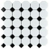 Merola Tile Fxlmo Metro - White / Black Dot