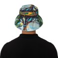 thumbnail image 5 of Rocae Whimsical Treehouse Painting for reflective Bucket Hat for Men Women Summer Beach Travel Summer Cap, 5 of 6
