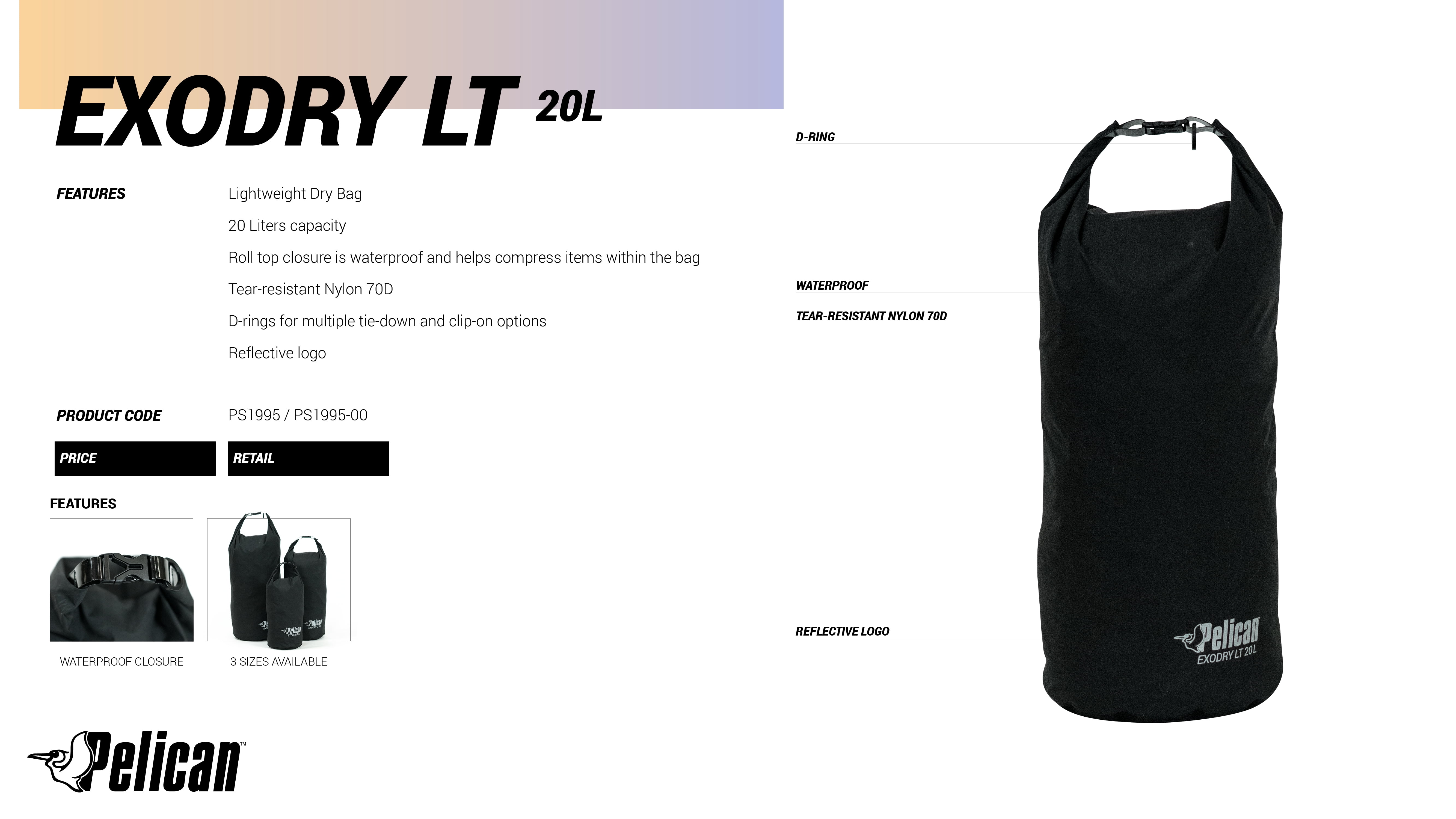 Pelican - Exodry LT 20L Dry Bag