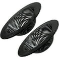 thumbnail image 1 of 2 Pcs Black Kitchen Sink Strainer, Large Wide Rim 4.5" Diameter Stainless Steel Sink Drain Strainer, Kitchen Drain Strainer for Most Sink Drains, Anti-Clogging, Rust Free, 1 of 5