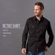 thumbnail image 5 of Camisa Wrangler para hombre, estilo retro, manga larga, con dos bolsillos, talla M, 5 of 5