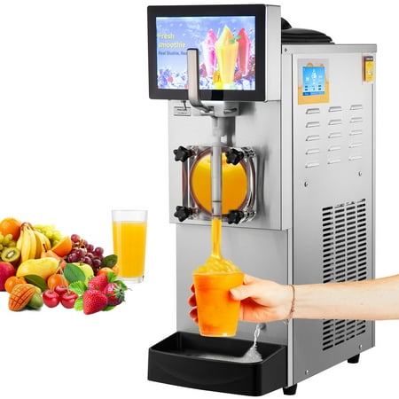 

BENTISM Commercial Slushy Machine 8L / 2.1 Gal Single Bowl Cool and Freeze Modes 1050W Stainless Steel Margarita Smoothie Frozen Drink Maker Slushie Machine for Party Cafes Restaurants Bars Home