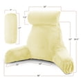 thumbnail image 5 of Nestl Reading Pillow, Extra Large Bed Rest Pillow with Arms – Premium Shredded Memory Foam TV Pillow, Detachable Neck Roll & Lumbar Support Pillow - Ivory, 5 of 7