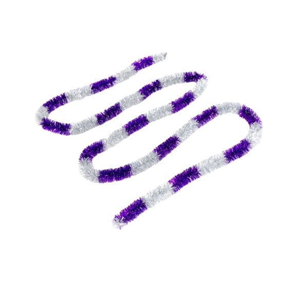 Beautynvta 7.55 Ft Colorful Wool Striped Tinsel Garland, Hanging Christmas Tree Garland Festive Holiday Indoor Decor for Home Party and Office Scene Setup