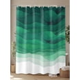 thumbnail image 4 of Fsddascl Sage Green Waves Shower Curtain Set - Long 72" x 84" Washable Bathtub Curtain with 12 Hooks, Ombre Coastal Ocean Water Abstract Waterproof Fabric Stall Shower Curtains for Bathroom/Bathtub, 4 of 6