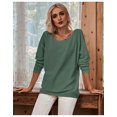 thumbnail image 3 of Pull-over à Manches Longues Bouffant Solide pour Femmes, 3 of 6