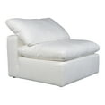 thumbnail image 7 of Armless Accent Chair - Light Grey Fabric Upholstered Living Room Seating, 7 of 7