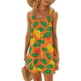 thumbnail image 2 of VBTAPA Womens Summer Dresses 2025 Trendy Printed Sleeveless Mini Dress Casual Beach Sundresses Swimsuit Coverups on Sale Multicolor S, 2 of 7