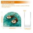 thumbnail image 3 of Qxltty Cute Otter Acrylic Napkin Holder Set of 1 Transparent Dining Table Kitchen Cafeteria Home Decor 4.1x4.9x1.97in, 3 of 9