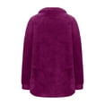 thumbnail image 5 of Htigea Women's 1/4 Zip Up Sweatshirts Sherpa Fuzzy Fleece Long Sleeve Pullover Soft Cozy Winter Tops with Pockets Hot Pink S, 5 of 9