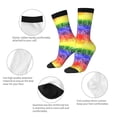 thumbnail image 4 of Wukai Chaussettes Mi-Mollet à Imprimé Teinture sur Nœuds Coloré Contrasté, Design Imprimé 3D Chaussettes Adultes, Chaussettes de Sport Haute Élasticité Respirantes, Adaptées pour Quotidien, Unisexe, 4 of 6