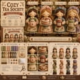 thumbnail image 2 of Tiny Worlds Collection, Patchwork DIY Kit Series, Creative Sewing Art Craft for Beginner Crafters Home Decor Unique Handmade Gift with Multiple Themes MOONLIGHT ATELIER A11, 2 of 8