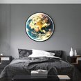 thumbnail image 2 of Lámpara de pared con forma de luna, lámpara de noche para dormitorio, luz moderna, mural para sala de estar, lámpara decorativa de pared, lámpara de arte, 2 of 4