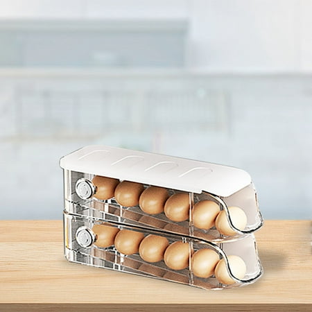 

Large Dish Rack Closets With Hooks For Bedroom Hallway Entrance Refrigerator Egg Automatic Rolling Container Clear Dispenser Stackable Storage Box Quick Inner Tray