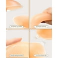 thumbnail image 2 of 2 pieces of strapless silicone invisible bra 4 pieces of silicone breast patch washable and reusable for backless and strapless clothing, 2 of 5