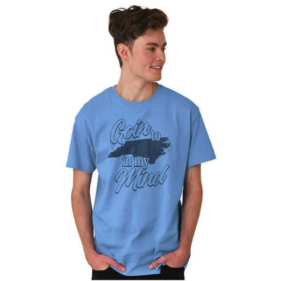 In My Mind Going to North Carolina Men's Graphic T Shirt Tees Brisco Brands S