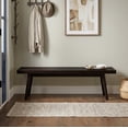 thumbnail image 2 of Roundhill Furniture Larwich Solid Wood Slatted Bench, 56.30-Inch Long, Espresso, 2 of 14