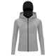 thumbnail image 3 of Chaqueta deportiva de invierno para niños, de color liso, de manga larga, con capucha, informal, con cremallera y bolsillos, de poliéster., 3 of 6