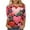 Red, variant on Awdenio Fashion Tops Women's Valentine's Day Fashion Printed T-shirt 3/4 Sleeves Blouse Round Neck Casual Tops