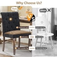 thumbnail image 3 of QuzyAor Tufted Chenille Dining Chair Set of 2 for Home, Solid Wood Legs Upholstered Seat for Kitchen Living Room Farmhouse,&nbsp;Black, 3 of 9