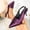 Purple, variant on Womens Purple Velvet Slingback Heels | Pointed Toe Stiletto Pumps with Adjustable Ankle Strap for Wedding Party Evening,Size 9