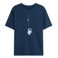 thumbnail image 1 of Camiseta de manga corta con estampado de planeta espacial para hombre, informal, a la moda, con cuello redondo Pompotops  oipoqjl33910, 1 of 4