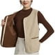 thumbnail image 2 of HongQid Women's Fleece Vests Button Warm Sleeveless Coat Vest Fall Fuzzy Lightweight Jackets Winter Soft Outerwear with Pockets, 2 of 4