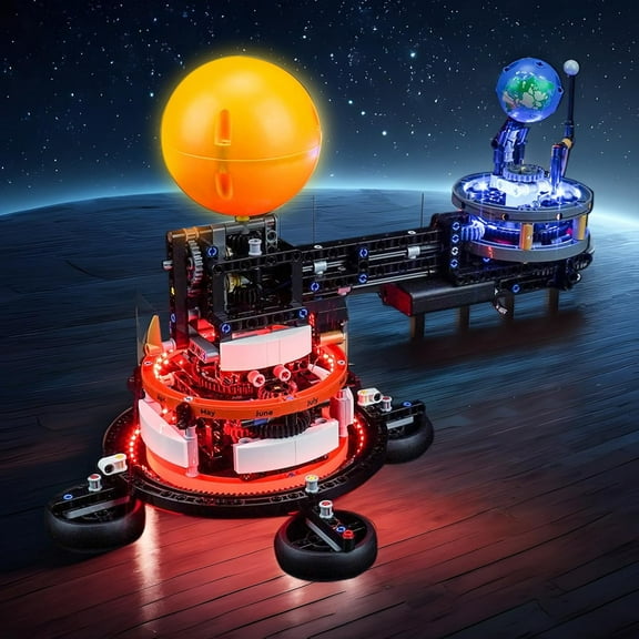 LED Lights for Lego  Planet Earth and Moon in Orbit, Creative Light Kit Compatible with Lego 42179 Solar System Space (Lights Only, No Model)
