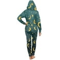 thumbnail image 5 of FUIALDOLG Snug Fit Onesie Pajamas for Women Men Halloween Costume with Pocket Zipper Couple Cosplay Nightwear, Purple Sugar Skull, Size 3XL, 5 of 7