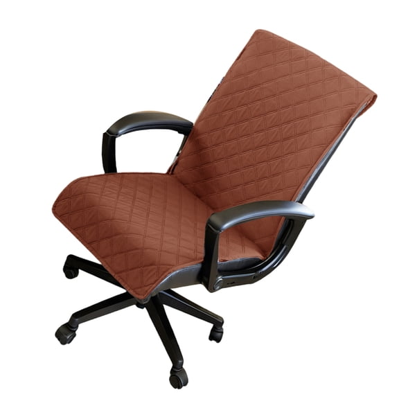 Comfortable Desk Chair Cover NonSlip Base Plaids Pattern Waterproofs Chair Support Protectors Pressure Relief Office