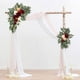 thumbnail image 3 of Letrero de boda con flores (paquete de 2) para fiesta temática, boda, recepción, entrada, señal de bienvenida, decoración Floral Artificial, 3 of 5