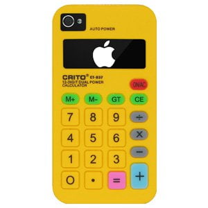 iPhone 4/4s Case, Premium Calculator Style Silicone Skin Back Case Protective Flexible Cover for iPhone 4/4s - (Best Iphone Tip Calculator)