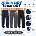 thumbnail image 2 of DARESAY Men’s Lightweight Mesh Jogger Pants 3-Pack, Quick-Dry Athletic Workout Pants with Pockets & Drawstring Waist, Sizes S-3XL, 2 of 8
