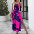 thumbnail image 2 of YuXingFu Summer Dresses for Women with Sleeves Maxi Crew Neck Plus Size Womens Dress Sleeveless Floral Long Casual Summer Multicolor S, 2 of 9