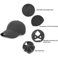 thumbnail image 2 of Womens Baseball Cap -Cross Ponytail Hat Baseball Cap, 2 of 7
