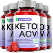 (5 Pack) BioHealth Keto ACV Gummies -Apple Cider Vinegar Supplement for Weight Loss - Energy & Focus Boosting Dietary Supplements for Weight Management & Metabolism - Fat Burn - 300 Gummies
