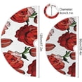 thumbnail image 3 of FMSHPON Valentine's Day Rose Flower (1) Xmas Christmas Tree Skirt Stand Mat for Holiday Party Decoration Indoor Outdoor 36 inches, 3 of 6