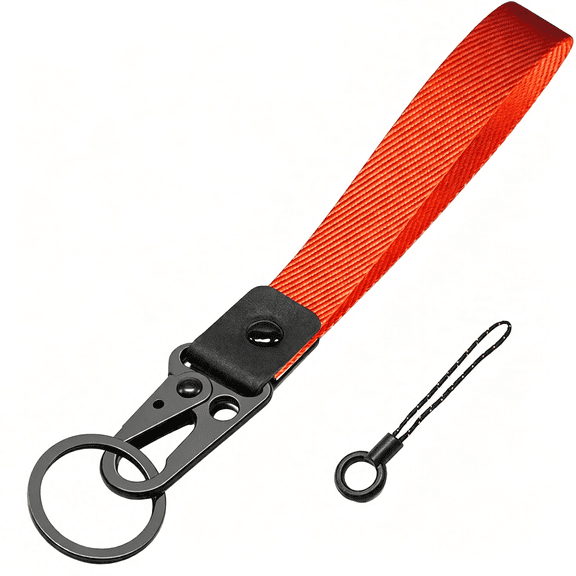 DESIGNICE Wristlet Strap for Keys,Hand Wristlet Lanyard Durable Key Chain Lanyard for Men and Women Keychain Lanyard(Orange)