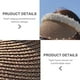 thumbnail image 2 of Sombrero de verano con protección solar, de 56 a 58 cm de circunferencia, con perla, vacío, para playa, para cubrirse la cara, sombrero de paja, protector solar, sombrero para el sol, 2 of 5