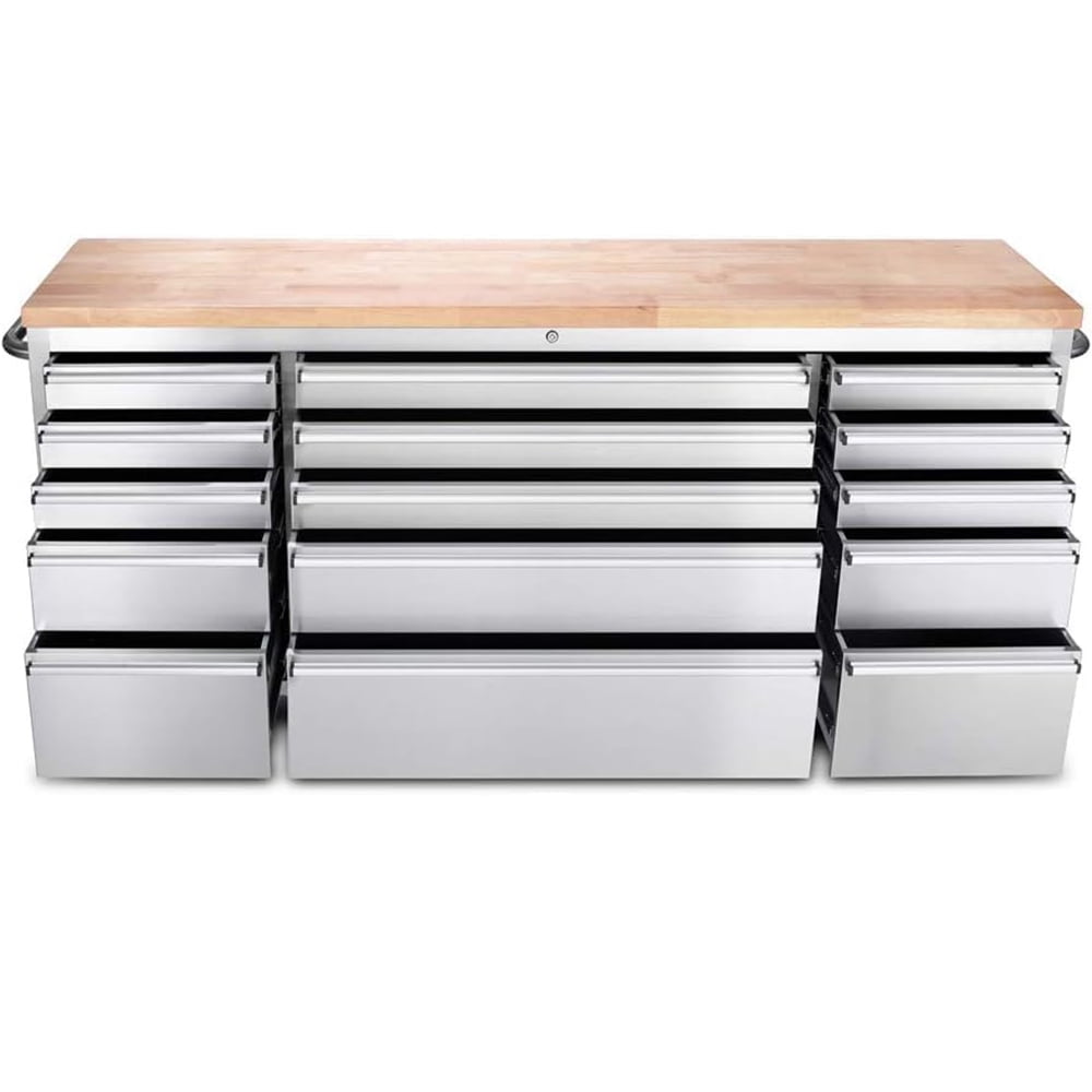 Anortrek 72 inch Rolling Tool Chest with 15 Drawers,Large Tool Box Lockable Storage Cabinet with Wheels