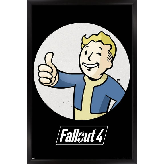 Fallout - Vault Boy - Thumbs Up Wall Poster, 14.725" x 22.375" Framed