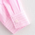 thumbnail image 4 of Kaemgyyd Button down Shirt Women Striped Long Sleeve Collared Business Office Work Blouses Tops with Pocket Casual Tunic, 4 of 4