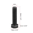 thumbnail image 2 of M12x50mm Hex Bolts Left Hand Grade 12.9 Carbon Steel Black, 2 of 3
