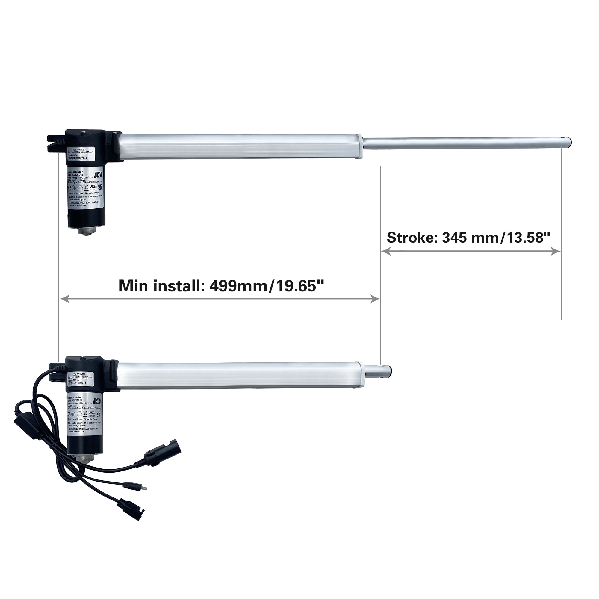 Kaidi Linear Actuator Model KDYJT018-277 Power Recliner Lift Chairs Motor Replacement