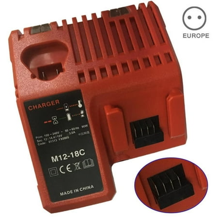 

110-240V Li-ion Battery Charger for Milwaukee M12 M18 48-11-1815 48-11-1828 48-11-2401 48-11-2402