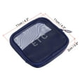 thumbnail image 2 of Uxcell 4.3"x4.3"x0.8" Travel Mesh Toiletry Bag Makeup Cosmetic Bag Zipper Pouch Navy Blue, 2 of 4