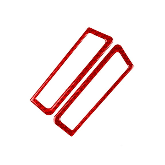 HUONA Car Decorative Sticker Carbon Fiber Pattern Auto Vehicle Interior A-pillar Air Vent Panel Trim Decal Decoration Red for Infiniti Q50 2014-2020