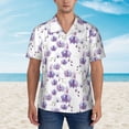 thumbnail image 4 of Goofa Orchids Flowers Hawaiian Shirt for Men, Unisex Summer Beach Casual Short Sleeve Button Down Shirts,Aloha Tropical Floral print shirt-3X-Large, 4 of 9
