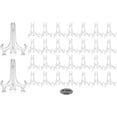 thumbnail image 1 of Charnières Pliantes Réglables pour Chevalets en Plastique Transparent, Plaque de Chevalet avec Utilisation Polyvalente pour Accessoires de Mariage et Expositions d'Affaires, Chevalet Photo à la Maison (30 Pack), 1 of 5